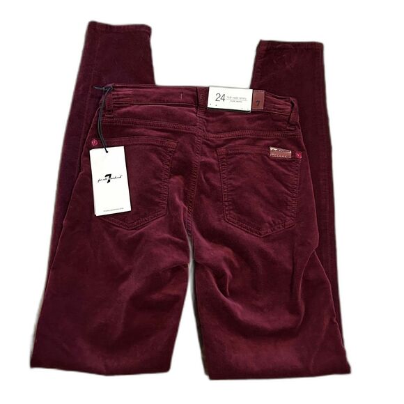 7 for All Mankind Ankle Skinny Velvet Jeans - Picture 2 of 5